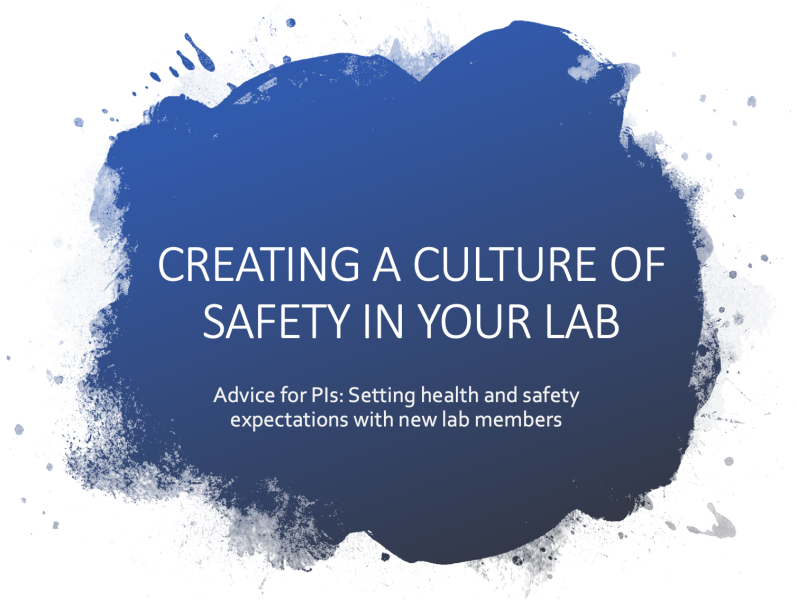 Creating a Culture of Safety in Your Lab